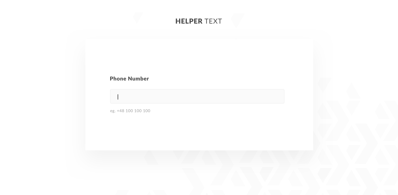 Helper text