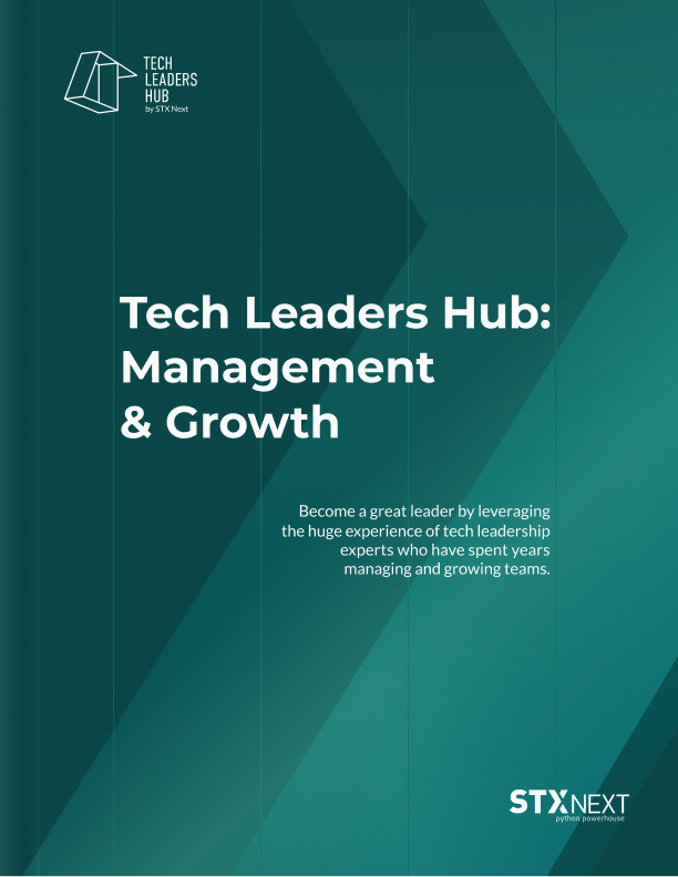 Tech Leaders Hub - Management & Growth E-book cover (Resources)